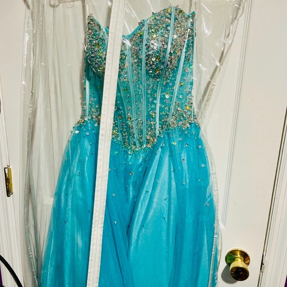 Jovani - 67035 Crystal Embellished Sweetheart Ballgown main image 1